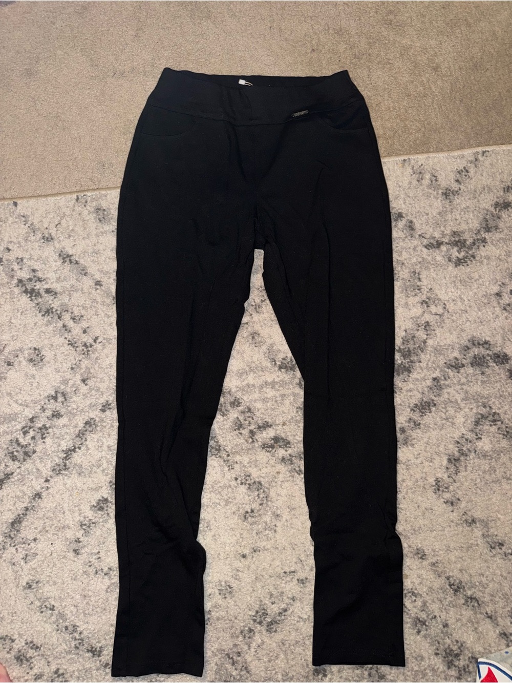 Neez Black Women's Slim Fit Ponte Pants